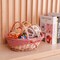 Wicker Willow Picnic Basket with Double Drop-Down Handles - Perfect as Gift basket for all Occasions like Halloween, Thanksgiving and Easter, with Liner